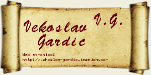 Vekoslav Gardić vizit kartica